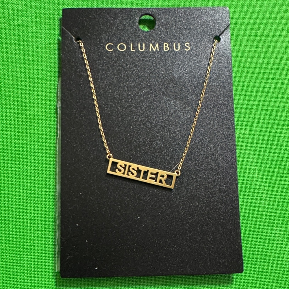 Gold Sister Pendant Necklace